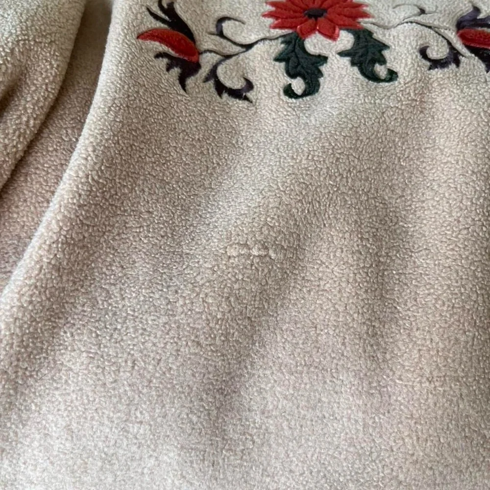 Vintage Beige Floral Fleece Jacket - Picture 3 of 5